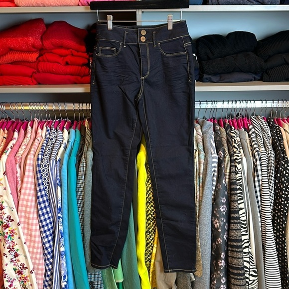 Mossimo Supply Co high waist denim leggings size 5 - Picture 1 of 3